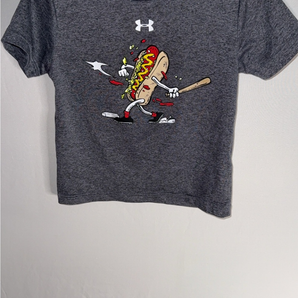 Under Armour Kids Charcoal Hot Dog Graphic Tee